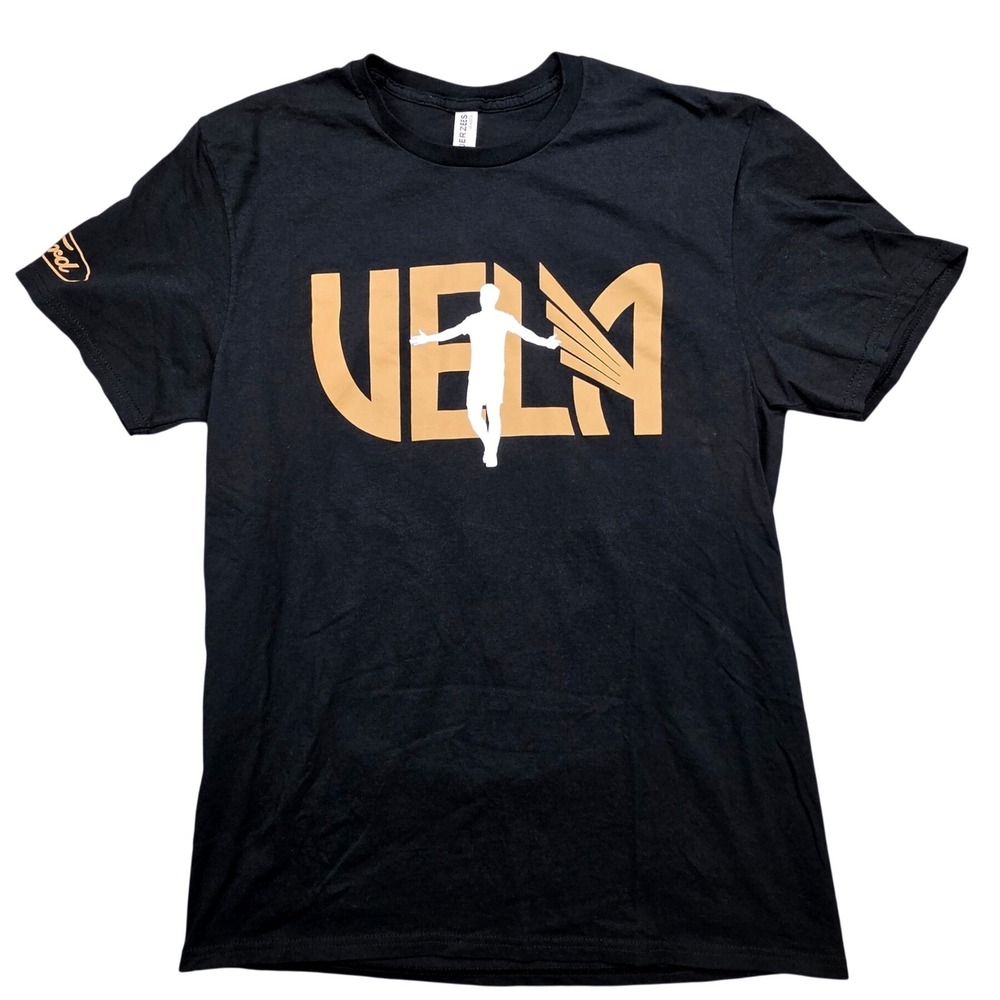 Carlos Vela LAFC 10 Soccer Graphic T-Shirt Mens Large Black Ford Logo Jerzees